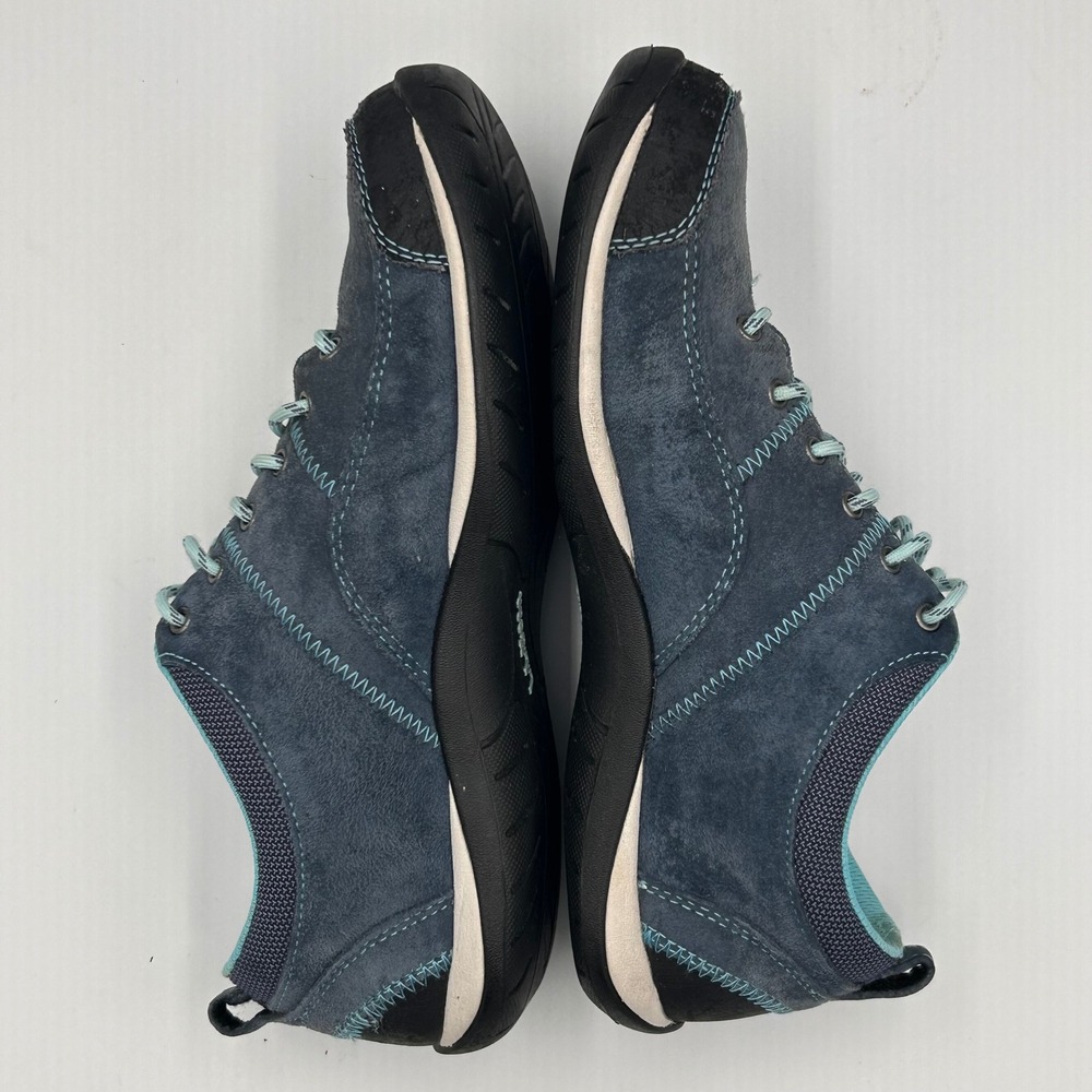 LL Bean Womens 7M Blue Suede Comfort Walking Shoes Athleisure Outdoor - Picture 6 of 10